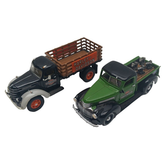 2) Matchbox Harley-Davidson 1937 International & 1941 Chevrolet Pickup + Engines - Picture 2 of 16
